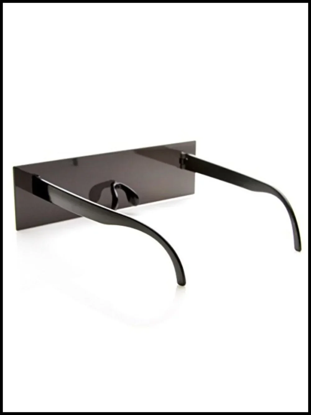 Novelty One-Piece Black Bar Censorship Sunglasses Acetate Polycarbonate